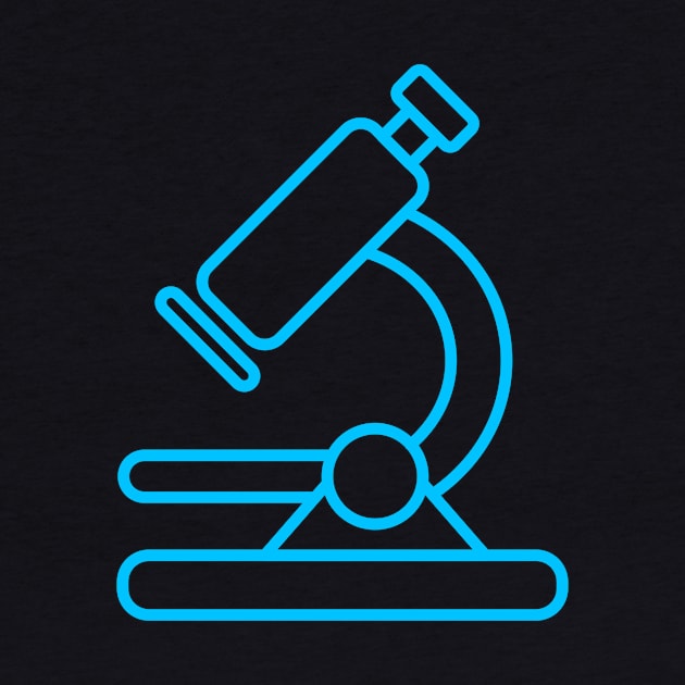 Neon Blue Microscope T-Shirt by happinessinatee